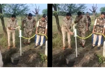 பூமிக்கடியிலிருந்து பம்பில் அடிக்க.. அடிக்க.. வந்த சாராயம்... - அதிர்ந்து போன போலீசார் - வைரலாகும் வீடியோ