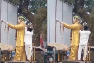 ஆந்திராவில் என்.டி.ஆர் சிலையை உடைக்க முயற்சி - ஆளும்கட்சி நபரால் வெடித்த சர்ச்சை