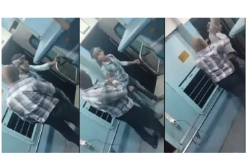 ஓடும் ரயிலிலிருந்து சக பயணியை தள்ளிவிட்ட நபர்... - வைரலாகும் அதிர்ச்சி வீடியோ...!