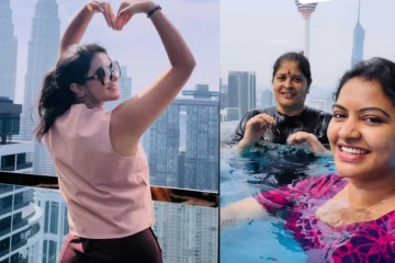 மலேசியாவின் அடுக்குமாடி நீச்சல்குளத்தில் ஜாலி பண்ணும் நடிகை ரச்சிதா மகாலட்சுமி..