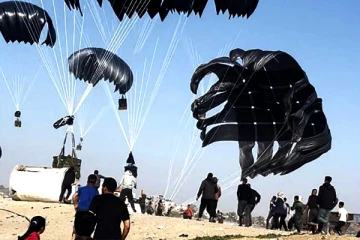 காஸாவில் சோகம்., உதவிக்கு அனுப்பப்பட்ட பாராசூட் செயலிழந்து ஐவர் பலி