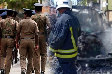 பத்தரமுல்லையில் தீ பற்றி எரிந்த சொகுசு கார்