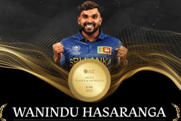 වනිඳු හසරංගට සම්මානයක්.