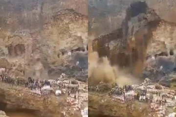 துப்பாக்கி சத்தம் கேட்டதால் பீதி - பாலம் சரிந்து விழுந்து 32 பேர் உயிரிழப்பு