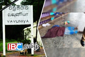 வவுனியாவில் கடைதொகுதிக்கு முன் கிடந்த சடலம்