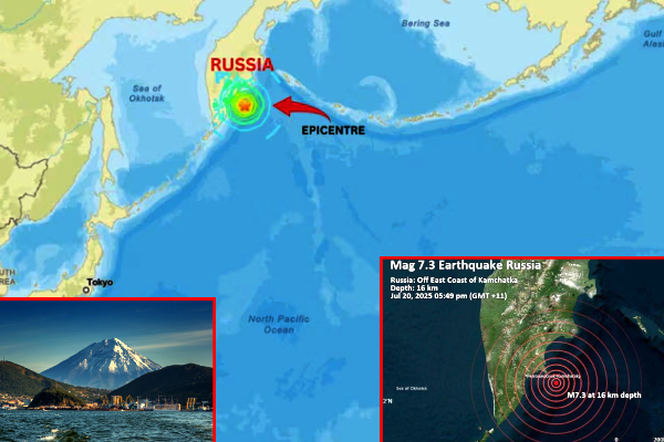 Russia tsunami alert 2025, Kamchatka earthquake today, Russia 7.4 magnitude quake, Petropavlovsk earthquake news, Pacific Ocean seismic activity, USGS tsunami warning Russia, Hawaii tsunami watch cancelled, Russia earthquake no casualties, Kamchatka quake depth 10km, EMSC earthquake Russia 2025