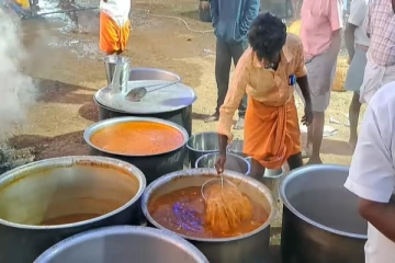 நள்ளிரவில் 50 ஆடுகளை வெட்டி 3 ஆயிரம் ஆண்களுக்கு மட்டும் விருந்து - என்ன காரணம்?