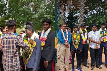 தேசியப் போட்டியில் தங்கப்பதக்கம் வென்ற மாணவர்கள் கௌரவிப்பு