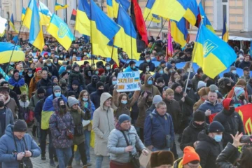 உக்ரைனிலுள்ள மரியுபோல் வாசிகளுக்காக கீவ் வாசிகள் போராட்டம்!