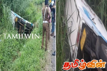 பார ஊர்தி குடை சாய்ந்து விபத்திற்குள்ளானதில் ஐவர் படுகாயம்