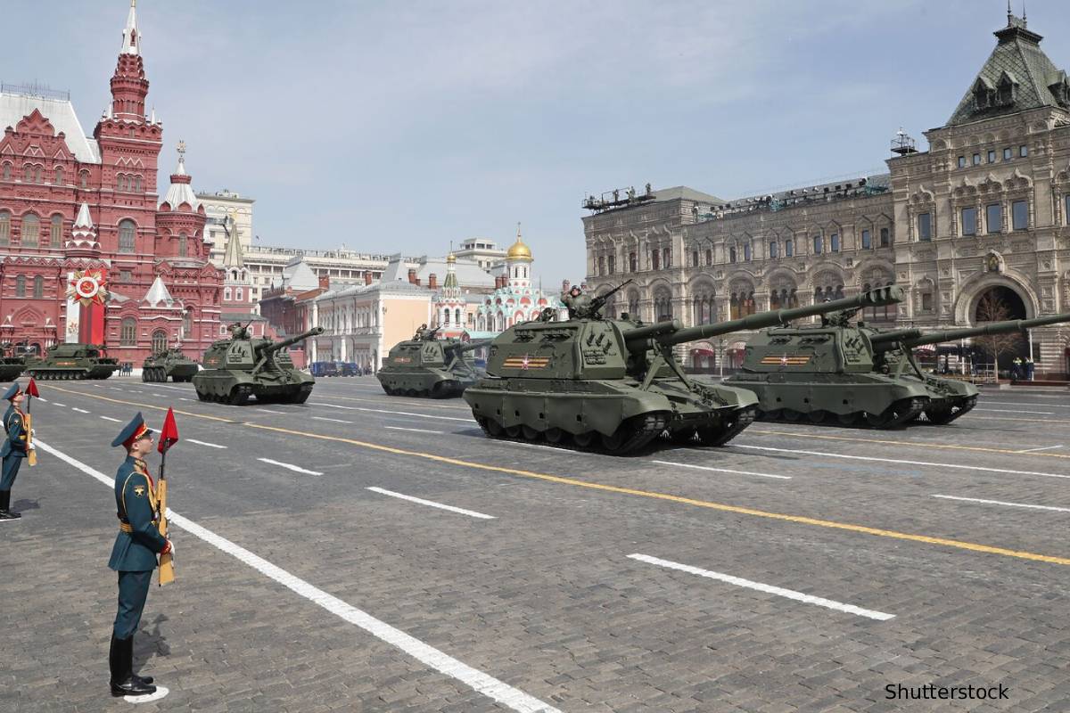 No army vehicles in moscow parade
