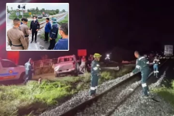 லொறி மீது வேகமாக மோதிய ரயில்: ஆண்கள், பெண்கள் என தாய்லாந்தில் 8 பேர் பலி