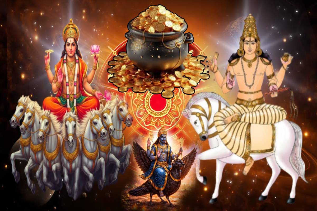 ஒரே ராசியில் 3 கிரகங்களின் அரிய சேர்க்கை: ராஜ வாழ்க்கை வாழப்போகும் ராசியினர் யாவர்? | Sun Saturn Venus Make Trigrahi Yog Who Get Luck