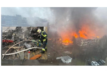 உக்ரைனில் கீழே விழுந்து வெடித்து சிதறிய ஹெலிகாப்டர் - உள்துறை அமைச்சர் உட்பட 16 பேர் பலி - அதிர்ச்சி வீடியோ...!