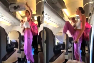 ஒரு கையில் குழந்தையுடன் பெண் செய்த காரியம்.... விமானத்தில் பயணிகளை மிரளவைத்த தாய்!