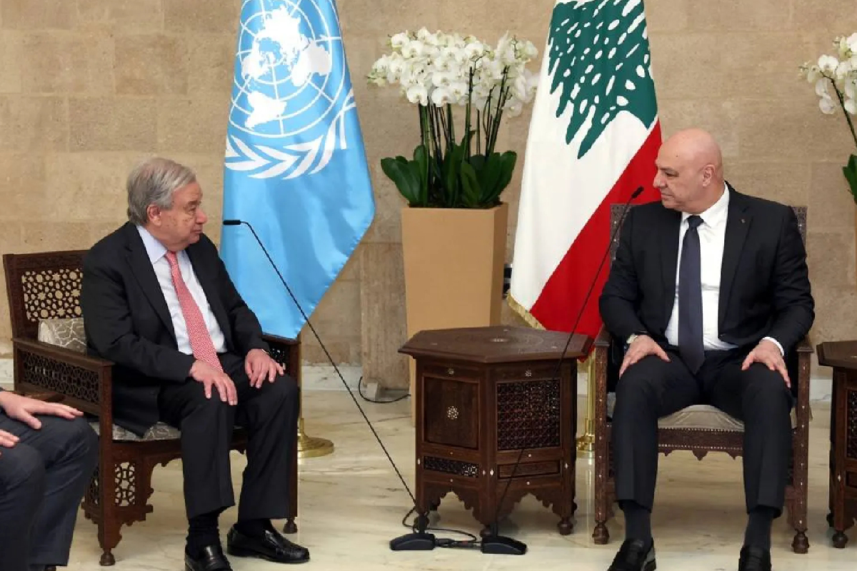 லெபனான் ஜனாதிபதியுடன் ஐ.நா பொதுச் செயலாளர் சந்திப்பு: அமைதிக்கு அழைப்பு | Un Secretary General Meets With Lebanese President