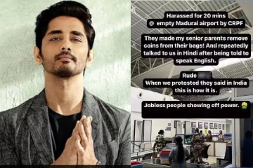 “ஹிந்தியில் தான் பேச வேண்டும்” CRPF வீரர்கள் மீது நடிகர் சித்தார்த் ஆவேசம்