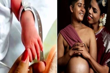 திருநங்கை மனைவிக்காக முதல் குழந்தையை பெற்றெடுத்த கணவர்! அதிர்ந்து போன நெட்டிசன்கள்