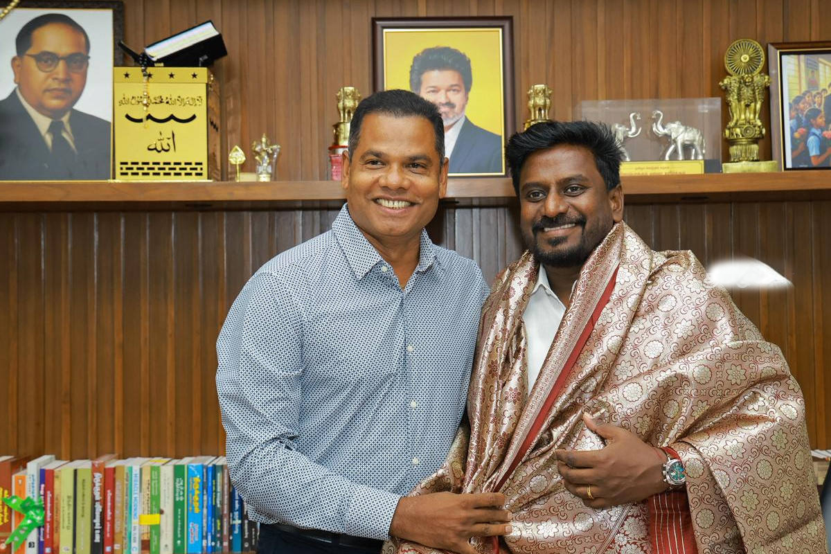 புலம்பெயர் தொழிலதிபர் கந்தையா பாஸ்கரன் - தமிழ்நாடு அமைச்சர் ராஜ்மோகன் சந்திப்பு | Ibc Kandiah Baskaran Meets Tvk Minister Rajmohan