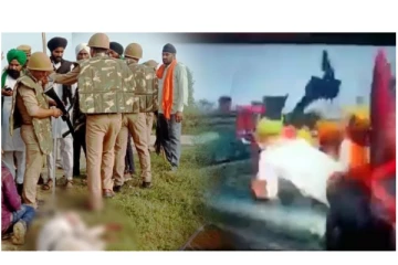 விவசாயிகளை இடித்து தள்ளியபடி செல்லும் கார்கள் - நெஞ்சை பதற வைக்கும் வீடியோவை வெளியிட்டது காங்கிரஸ்