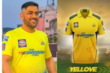 புதிய ஜெர்சியில் தோனி படை! CSK அணியின் புதிய உடை வெளியீடு... புகைப்படங்கள்