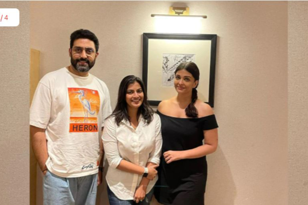 பெரிய பழுவேட்டரையர் நந்தினி இடத்திற்கு  விஜயம் செய்தார்: வைரலாகும் புகைப்படம்! | Ishwarya Rai Sarathkumar Family Viral Photos