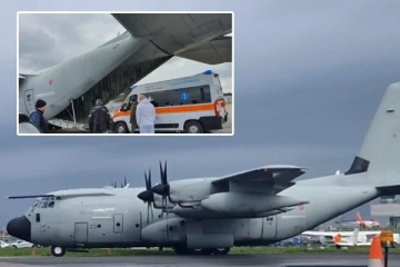 இத்தாலிக்கு ராணுவ விமானத்தில் பறந்த குழந்தை