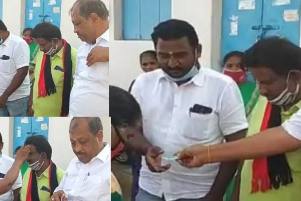 ஆரத்தி எடுத்த பெண்களுக்கு பணம் கொடுத்து மாட்டிக் கொண்ட திமுக எம்.பி - வீடியோவால் சிக்கினார்! | Dmk Money Women Arti Video