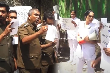 கொழும்பில் சுகாதார தொழிற்சங்கங்களால் முன்னெடுக்கப்பட்ட ஆர்ப்பாட்டம்