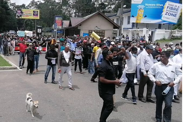 அரசாங்கத்துக்கு எதிராகக் கிளர்ந்தெழுந்த மக்கள்: போராட்ட களமாக மாறிய மலையகம் (Photos) | People Government Hutton Became Battleground