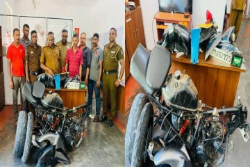 யாழ் நகரில் திருட்டு போன மோட்டார் சைக்கிள்: உதிரிப்பாகங்களாக மீட்ட காவல்துறையினர்(படங்கள்)