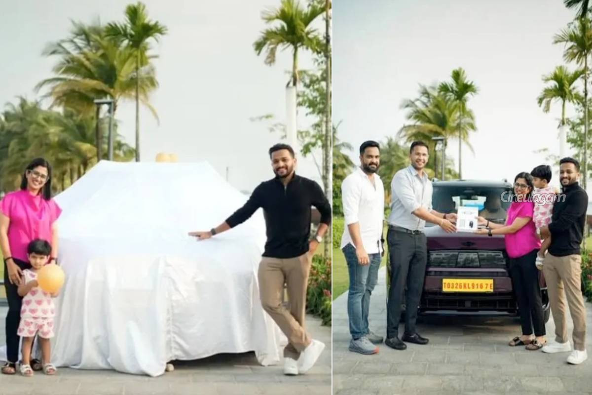 குடும்பத்துடன் சென்று புதிய கார் வாங்கியுள்ள பேசில் ஜோசப்... புகைப்படம் இதோ | Popular Actor Basil Joseph Buys New Car