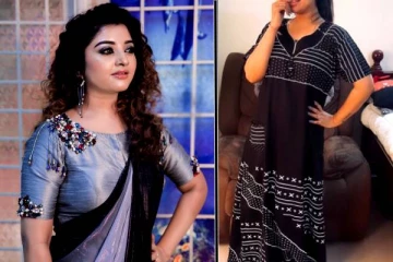 கருப்பு நிற நைட்டியில் கலக்கலான போட்டோக்களை வெளியிட்ட மகாலட்சுமி!