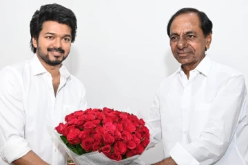 திடீரென தெலுங்கானா முதலமைச்சரை சந்தித்த நடிகர் விஜய்! காரணம் இதுதான்