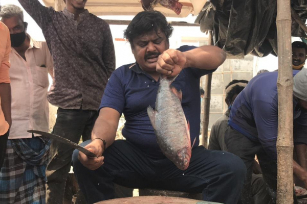 மீன் விற்பனை செய்து வாக்கு சேகரித்த நடிகர் மன்சூர் அலிகான் | Actor Mansoor Ali Khan Fish Collecting Votes மீன் விற்பனை செய்து வாக்கு சேகரித்த நடிகர் மன்சூர் அலிகான் | Actor Mansoor Ali Khan Fish Collecting Votes