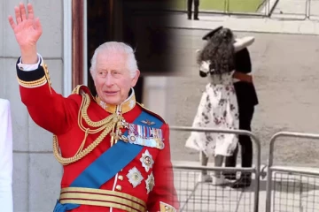 மன்னர் சார்லஸின் பிறந்தநாள் அணிவகுப்பில் காதலை பரிமாறிக்கொண்ட ஜோடிகள் - வைரலாகும் வீடியோ