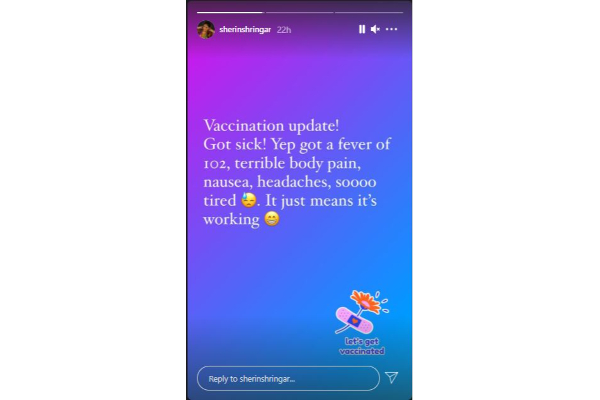 கொரோனா தடுப்பூசியால் ஏற்பட்ட பிரச்சனை- பிக்பாஸ் புகழ் ஷெரின் போட்ட பதிவு | Sherin Shares Symptoms After Covid Vaccine