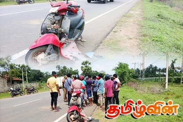 கிளிநொச்சியில் வாகன விபத்து: இருவர் படுகாயம்