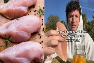 பச்சையான சிக்கனை, ரொட்டியுடன் சேர்த்து16 நாளாக சாப்பிடும் நபர்! வித்தியாச முயற்சி