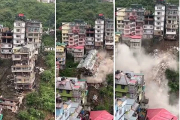 நொடியில் சீட்டு கட்டு போல் சரிந்த விழுந்த பல மாடி கட்டிடம்... கமெராவில் சிக்கிய திகிலடைய வைக்கும் காட்சி