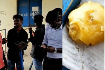 பானிபூரியில் புழு – வடமாநிலத்தவரை கட்டி வைத்து அடித்து உதைத்த மக்கள்!