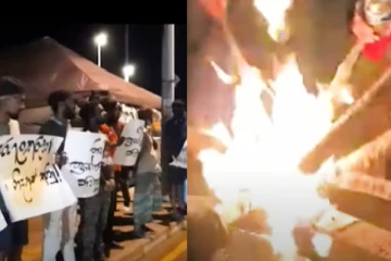 காலிமுகத்திடலில் அமைதி வழியில் தீப்பந்தப் போராட்டம் (காணொளி)