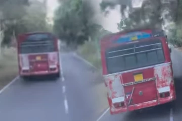 யாழ் - மன்னார் தடவழி; போட்டி போட்டு ஓடும் அரச தனியார் பேருந்துகள்; அச்சத்தில் பயணிகள்!(Video)