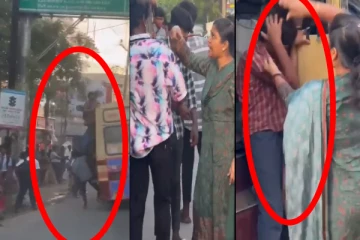 பேருந்தில் ஆபத்தான பயணத்தில் மாணவர்கள்; நடுரோட்டில் நடத்துனரை கிழித்து தொங்கவிட்ட சிங்கப்பெண்!