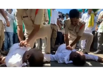 மாரடைப்பால் மயங்கி விழுந்த நபர் - CPR சிகிச்சை அளித்து உயிரை காப்பாற்றிய காவலர் - வைரலாகும் வீடியோ...!