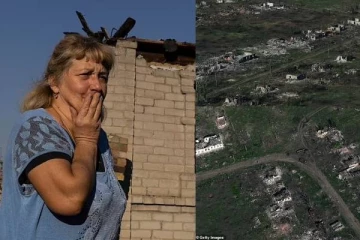 உருக்குலைந்த உக்ரைன் கிராமம்! 400 பேர் வசித்த ஊரில் எஞ்சியிருக்கும் கட்டிடம்..வெளியான அதிர்ச்சி புகைப்படங்கள்