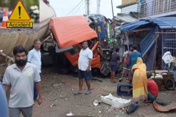 பேருந்து, லொறி நேருக்கு நேர் மோதல்! தேநீர் கடையில் அமர்ந்திருந்தவர்கள் பரிதாப பலி
