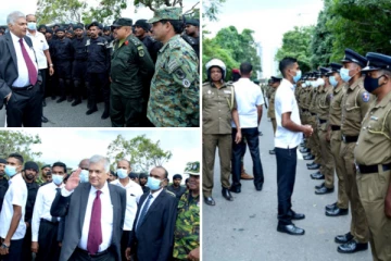 නව ජනපති ත්‍රිවිධ හමුදාව සහ පොලීසිය හමුවෙයි..!ජනපතිගේ ඔබ නොදත් දේශපාලන දිවිය..(PHOTOS)