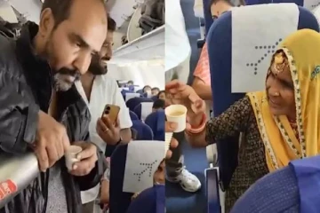 நடுவானில் விமானத்தில் டீ விநியோகிக்கும் பயணி.., வைரலாகும் வீடியோ