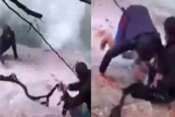 கனடா நீர்வீழ்ச்சியில் தவறி விழுந்த இளைஞர்...உயிரைக் காப்பாற்றிய தலைப்பாகை